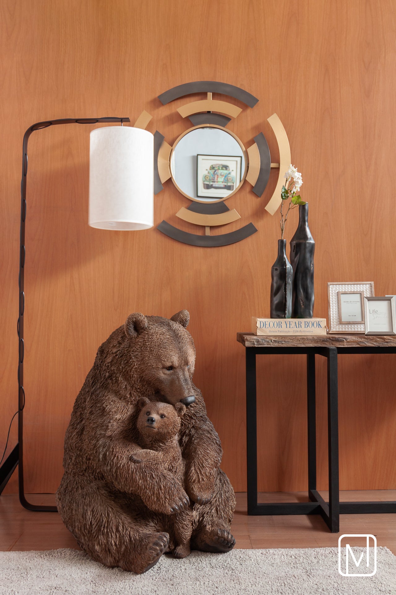 Escultura Ursa Com Filhote