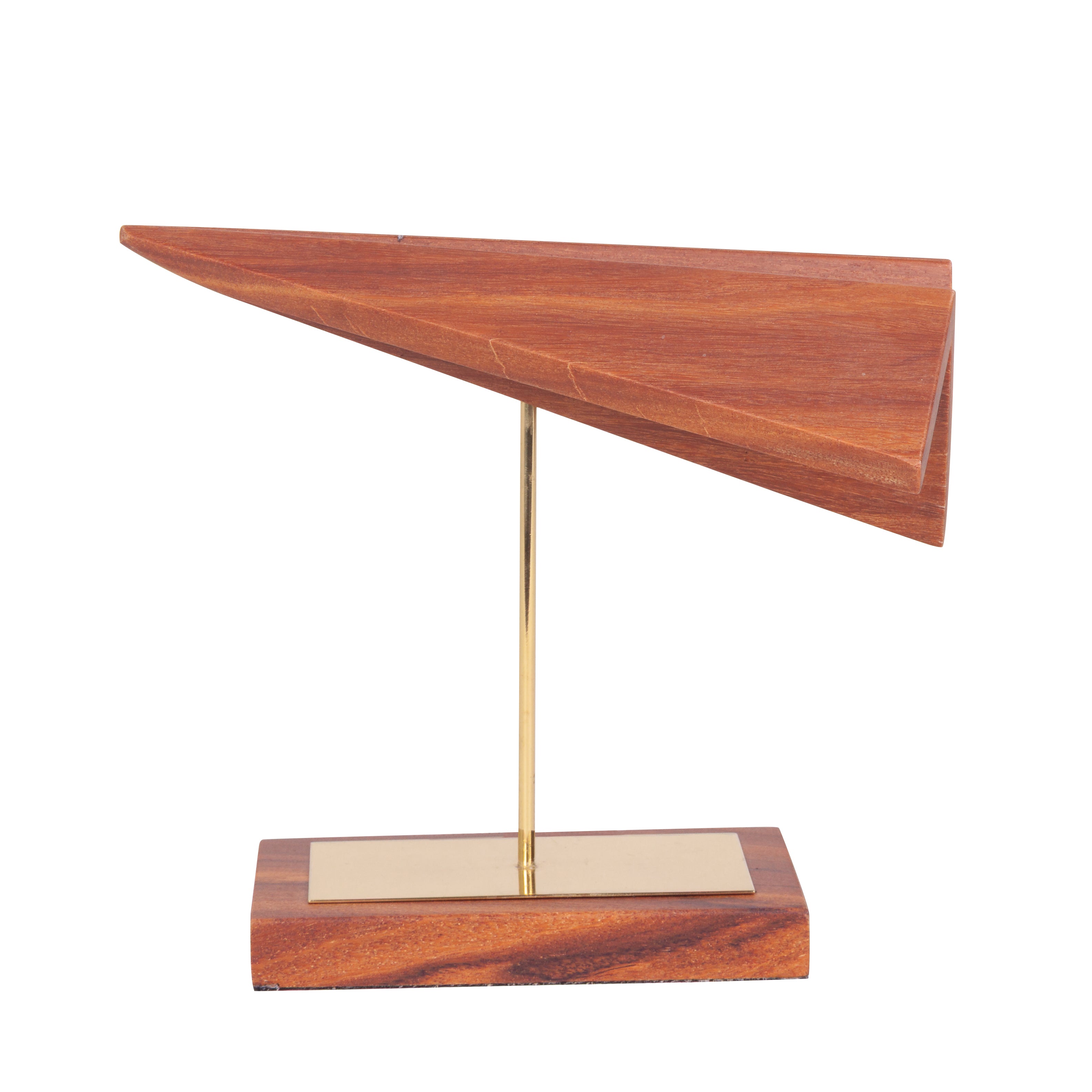 Escultura Avião com Base - Cumaru