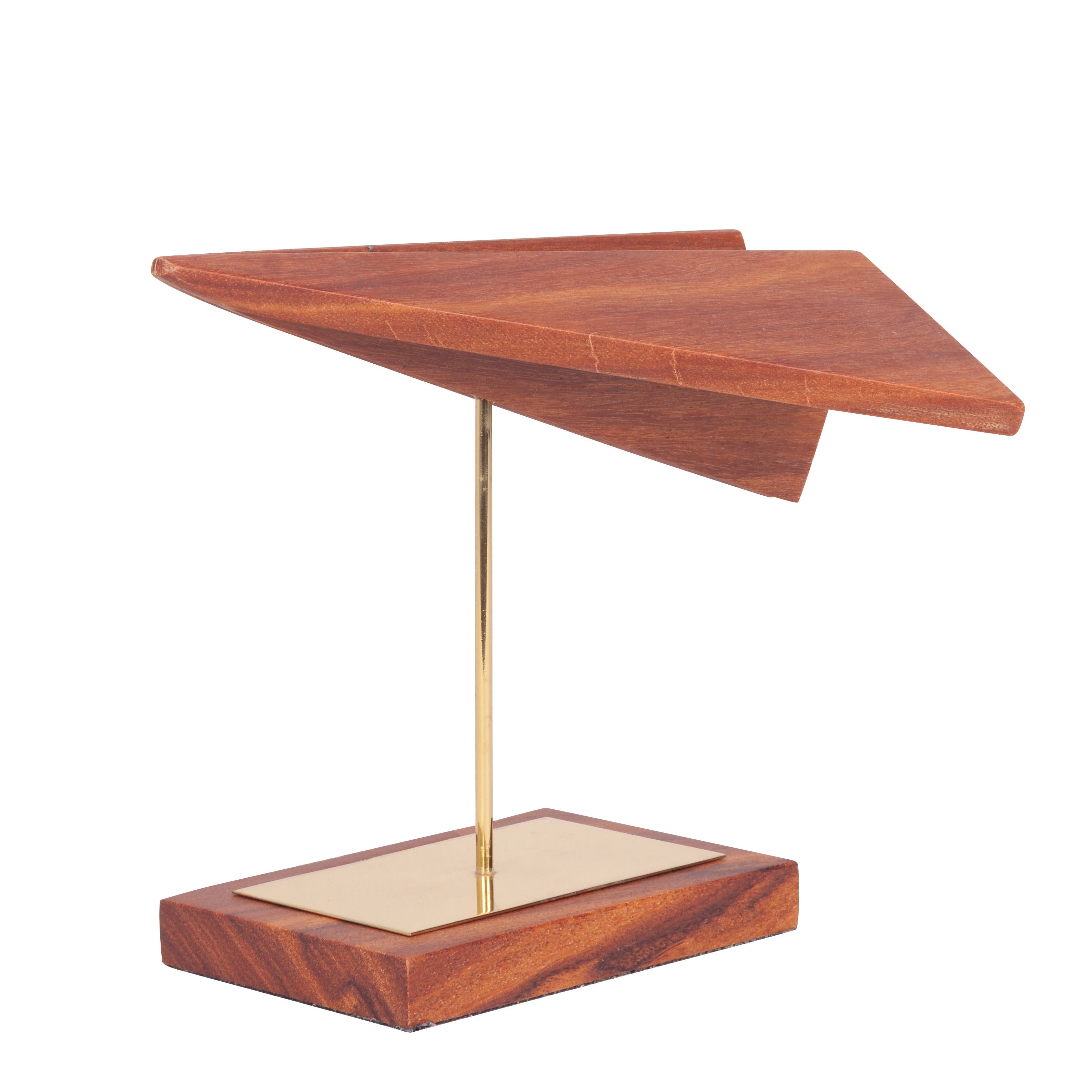 Escultura Avião com Base - Cumaru