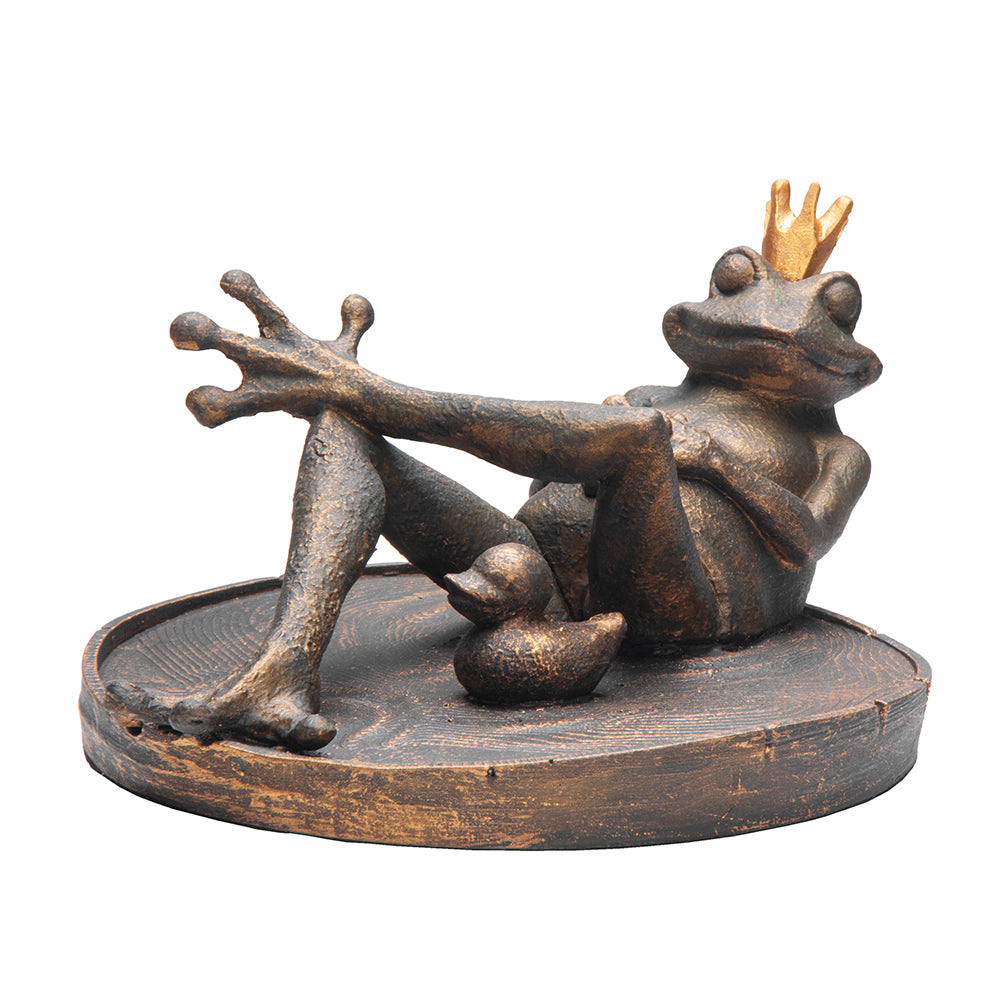 Escultura Sapo Na Planta