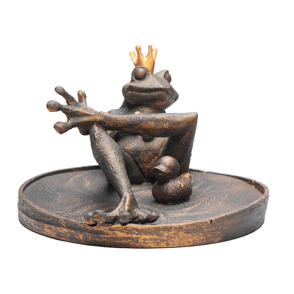 Escultura Sapo Na Planta