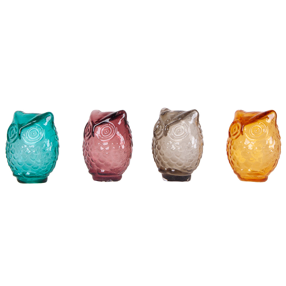 Escultura Corujas Transparentes