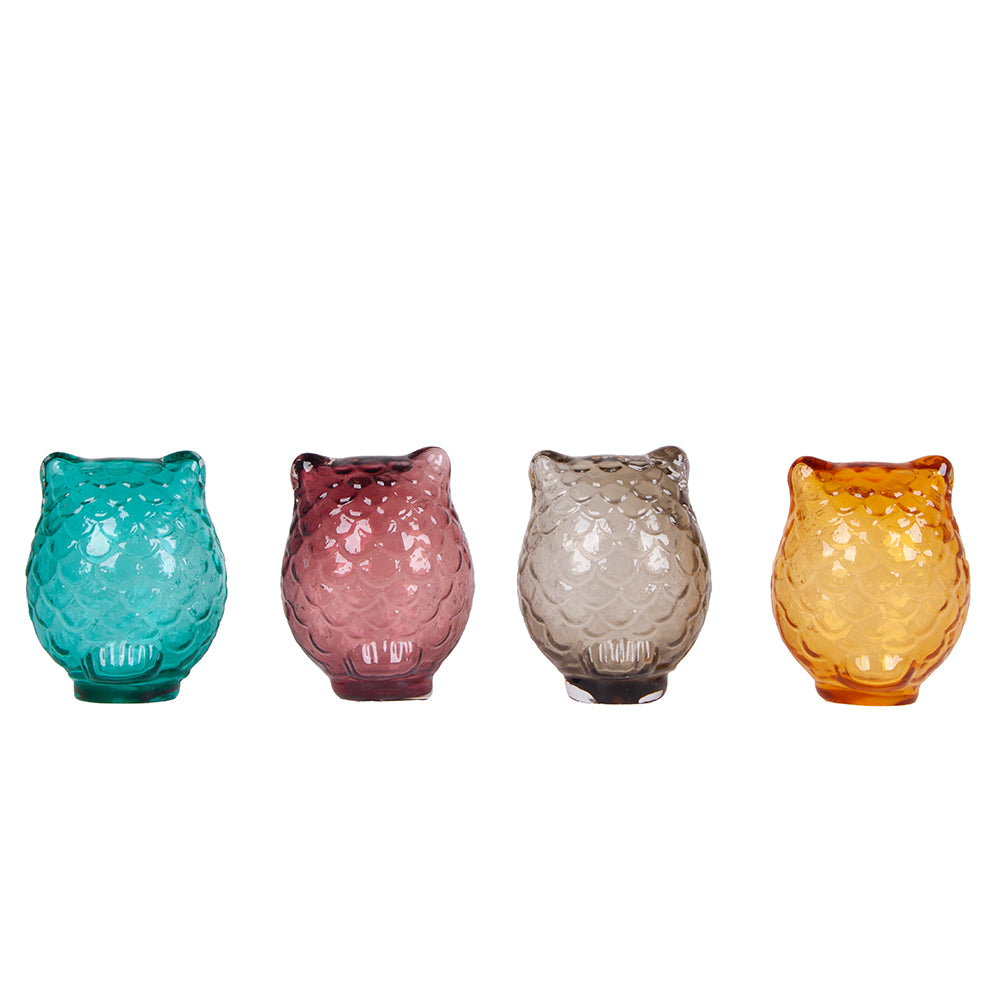 Escultura Corujas Transparentes