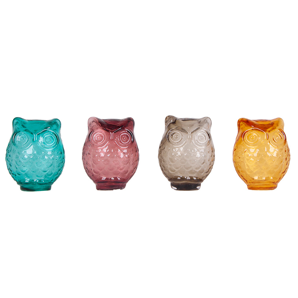 Escultura Corujas Transparentes